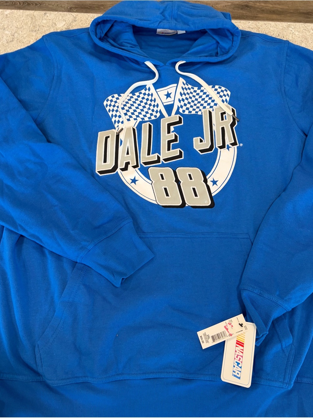 NASCAR 88 Dale Earnhardt Jr Blue Pullover Hoodie-XXL NWT
